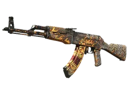 StatTrak™ AK-47 | Searing Rage (Well-Worn)