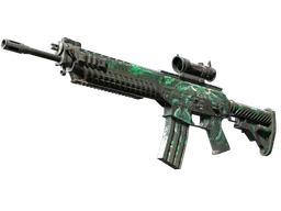 StatTrak™ SG 553 | Dragon Tech (Battle-Scarred)